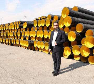 انبار لوله کاروگیت در کارخانه